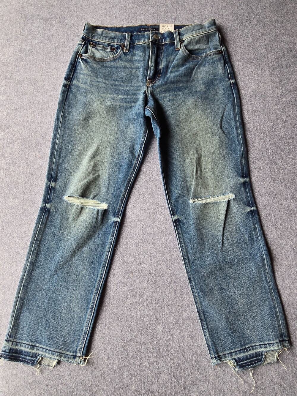 New Women's LUCKY Brand Sienna Mid-Rise Boyfriend Jeans Distressed Size 2/26